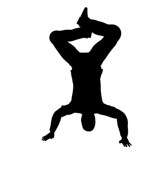Městské taneční ilustrace silhouette — Stock fotografie