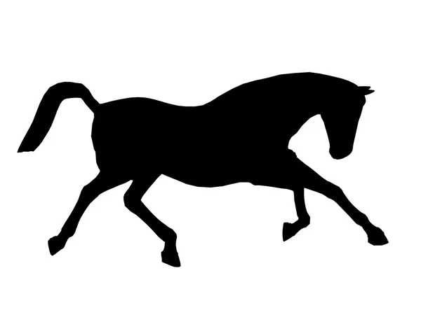 Koně ilustrace silhouette — Stock fotografie