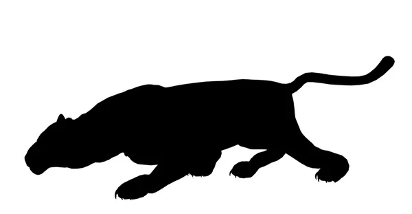 Silhueta de ilustração de pantera — Fotografia de Stock