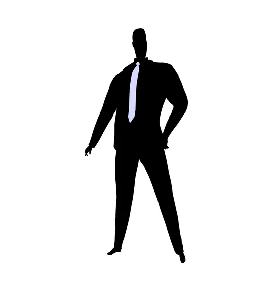 Mannelijke zakelijke silhouet — Stockfoto