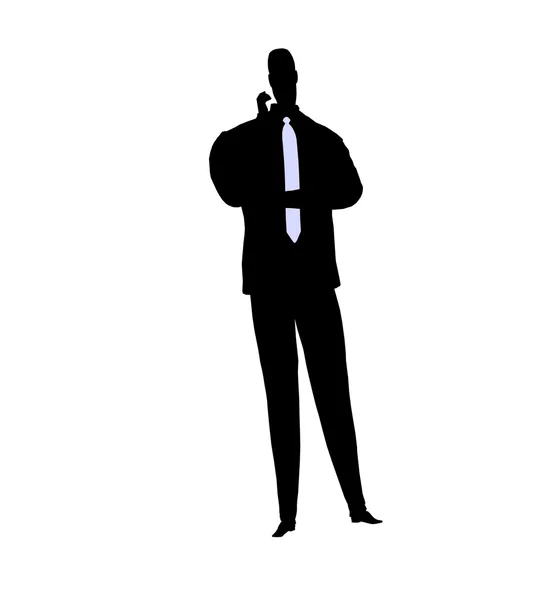 Maschio affari silhouette — Foto Stock