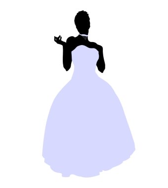 Female Wedding Silhouette clipart