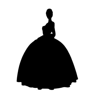 Cinderella Silhouette Illustration clipart