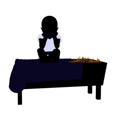 Bebek illüstrasyon siluet