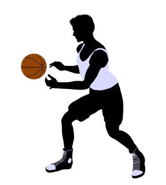 silueta de ilustración de jugador de Baloncesto Masculino