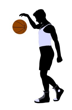 silueta de ilustración de jugador de Baloncesto Masculino