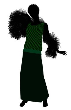 1920 Female Silhouette clipart