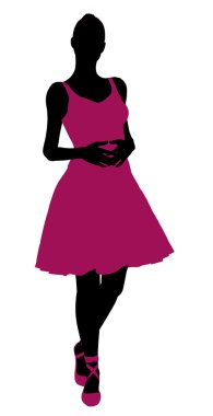 Female Ballerina Silhouette clipart