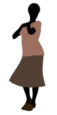 Büyükanne illüstrasyon siluet