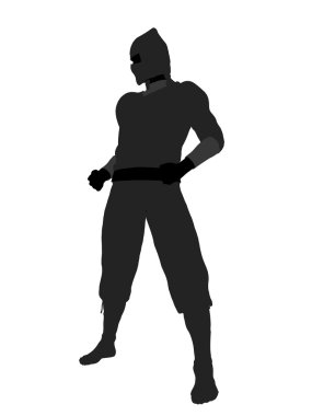 erkek ninja illüstrasyon siluet