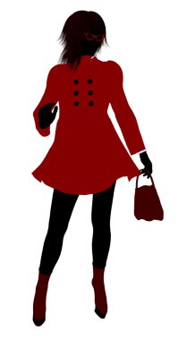 School Girl Silhouette clipart