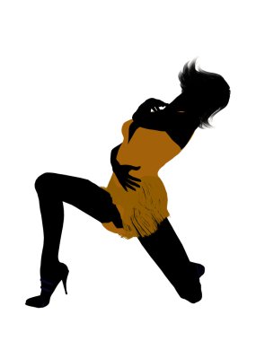 Female Showgirl Silhouette clipart