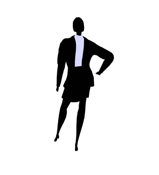 Business Office Illustrazione Silhouette — Foto Stock