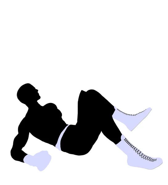 Silueta de ilustración Boxng masculino —  Fotos de Stock