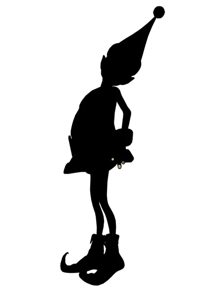 Illustration de silhouette d'elfe de Noël — Photo
