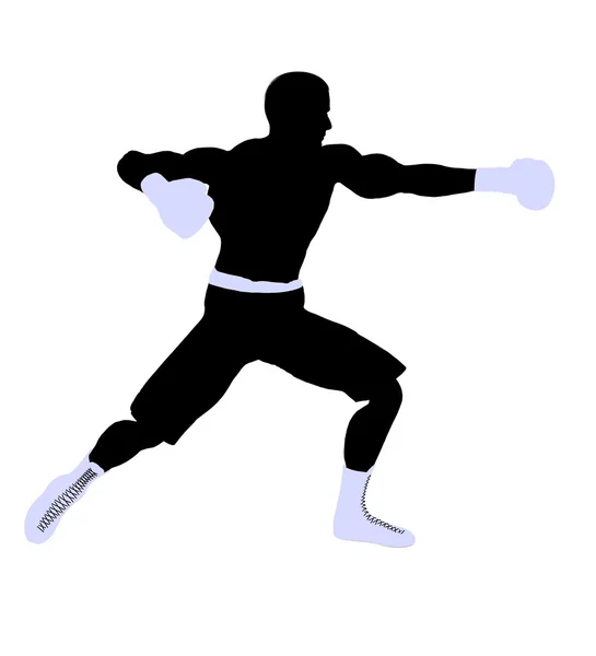 Silhouette d'illustration de boxe masculine — Photo
