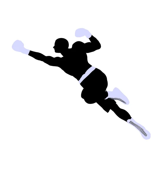 Boxng masculino ilustração silhueta — Fotografia de Stock