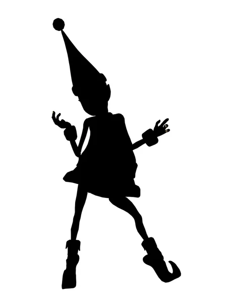 Christmas Elf Silhouette Illustration ⬇ Stock Photo, Image by ...