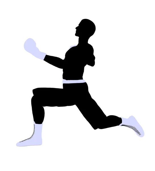 Silhouette d'illustration de boxe masculine — Photo