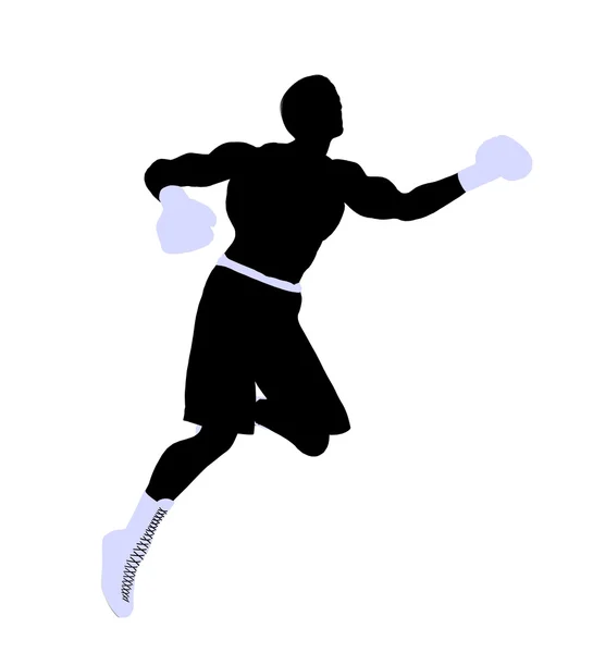 Silueta de ilustración Boxng masculino — Foto de Stock