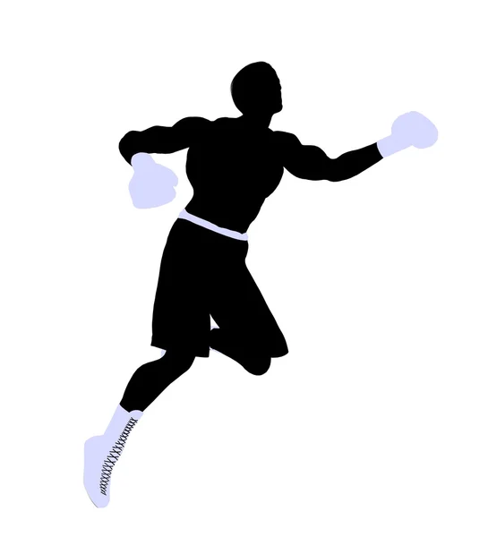 Male Boxng Illustration Silhouette — Stock Photo, Image