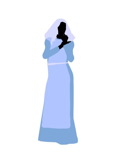 Иллюстрация женского библейского силуэта — стоковое фото