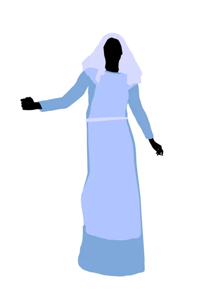Kvinnliga bibliska siluett illustration — Stockfoto