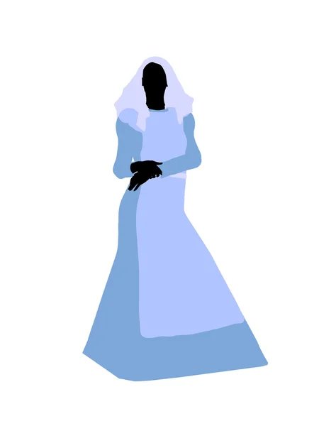 Vrouwelijke bijbelse silhouet illustratie — Stockfoto