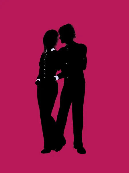 stock image Couple Illustration Silhouette