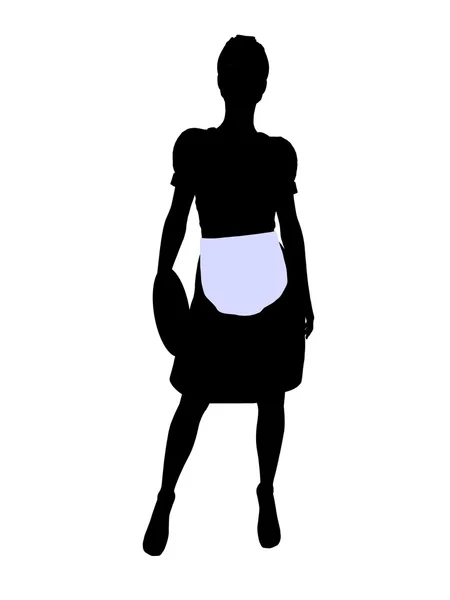 Kellnerin Illustration Silhouette — Stockfoto