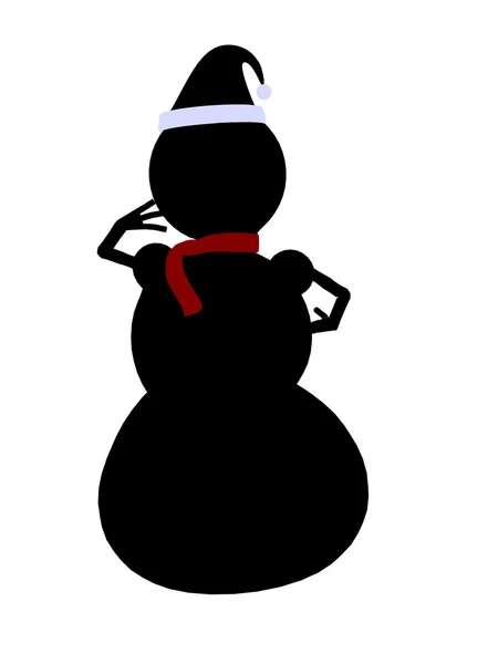 Sníh muž silueta ilustrace — Stock fotografie