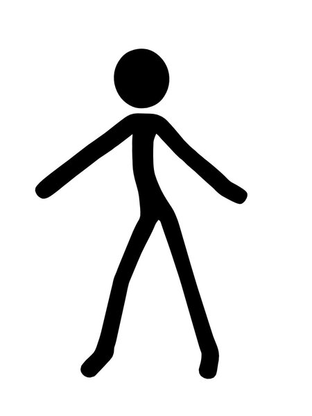 Stickman silhouette illustration on a white background #2661373 - Larastock