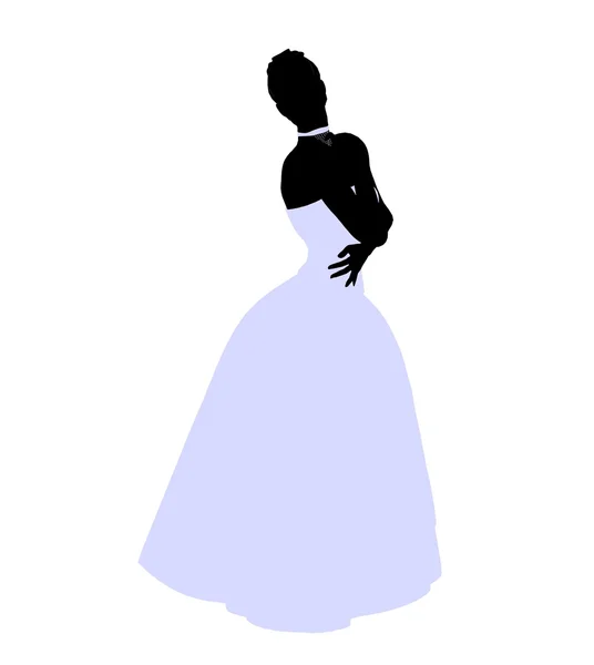 Female Wedding Silhouette — Stock Photo, Image