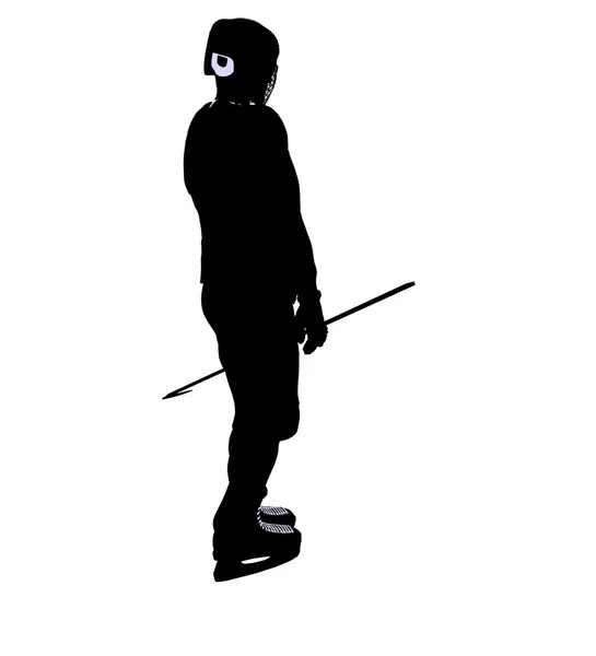 Mužského hokeje ilustrace silhouette — Stock fotografie