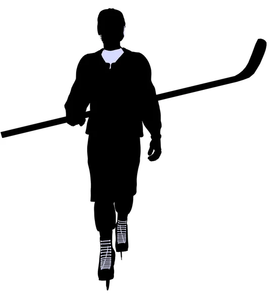 Silueta de ilustración de hockey masculino — Foto de Stock