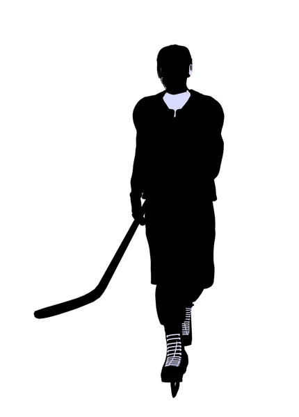 Mannelijke hockey illustratie silhouet — Stockfoto