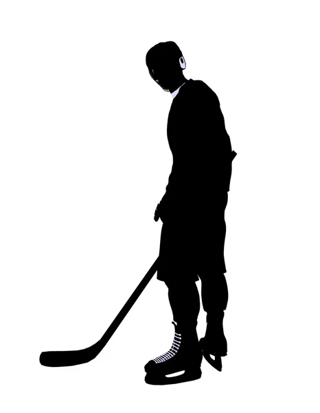 Чоловіча хокейна ілюстрація силует — стокове фото