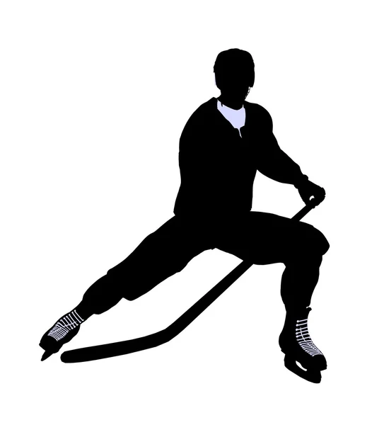 Mannelijke hockey illustratie silhouet — Stockfoto