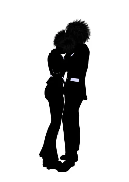 Silhouette d'illustration de couple — Photo