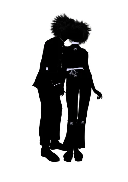 stock image Couple Illustration Silhouette