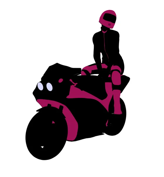 Sportovní biker ilustrace silhouette — Stock fotografie