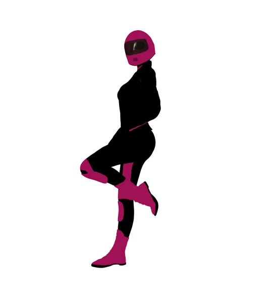 Kvinnelig sportssyklist Illustrasjon Silhouette – stockfoto