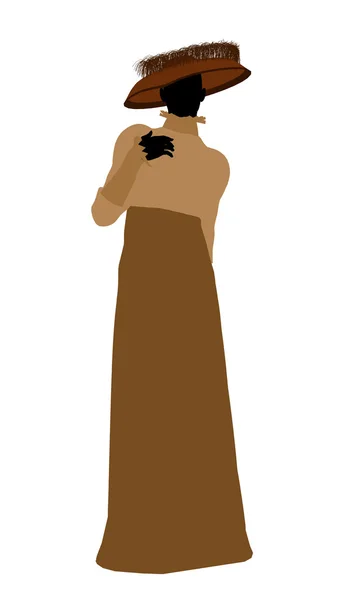Ilustracja kobiece wiktoriański sylwetka — Zdjęcie stockowe