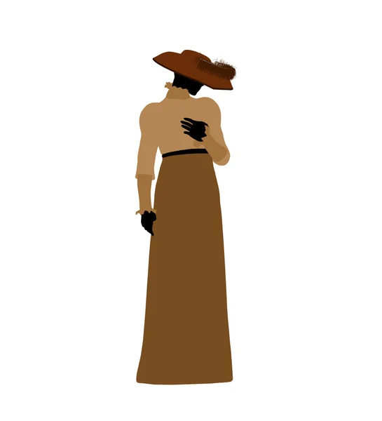 Weibliche Viktorianische Silhouette — Stockfoto
