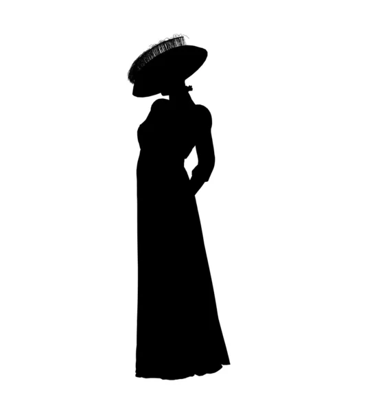 Жіночий вікторіанської ілюстрація силует — стокове фото