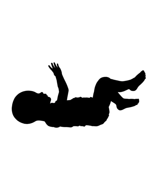 Silhueta de ilustração de bebê — Fotografia de Stock