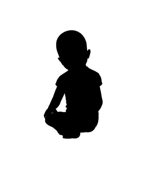 Dětské ilustrace silhouette — Stock fotografie