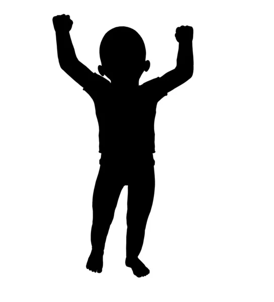 Baby illustratie silhouet — Stockfoto