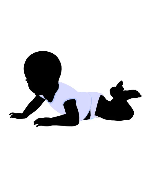 Silhueta de ilustração de bebê — Fotografia de Stock