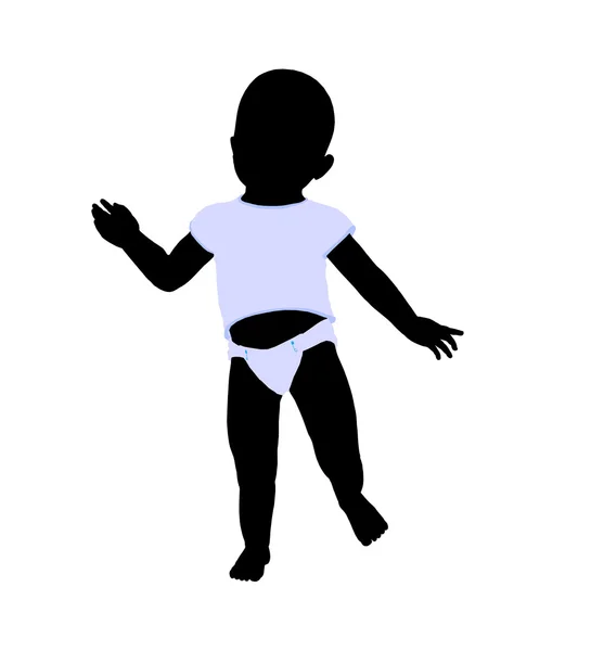 Baby Illustrazione Silhouette — Foto Stock